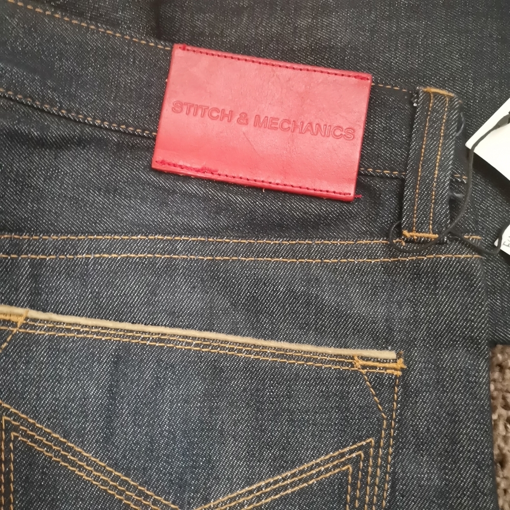328$ stich mechanic raw denim selvedge